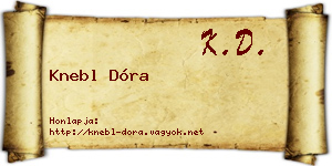Knebl Dóra névjegykártya