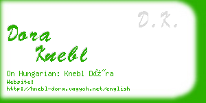 dora knebl business card